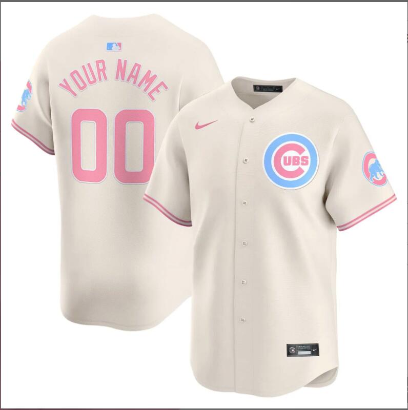 Men Chicago Cubs Custom cream 2024 Nike MLB jersey